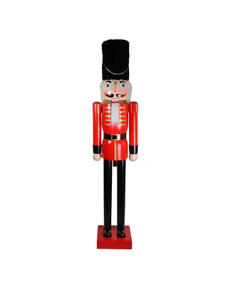 Northlight 6' Giant Commercial Size Wooden Red and Black Christmas Nutcracker Soldier