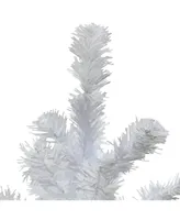 Northlight 24" White Balsam Pine Artificial Christmas Tree in Burlap Base - Unlit