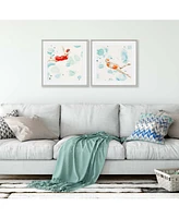 Paragon Poolside I Framed Wall Art Set of 2, 27" x 27"