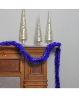 Northlight 50' Shiny Lavish Blue Christmas and Hanukkah Foil Tinsel Garland - Unlit