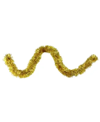 Northlight 50' Traditional Deep Gold 8 Ply Christmas Foil Tinsel Garland - Unlit