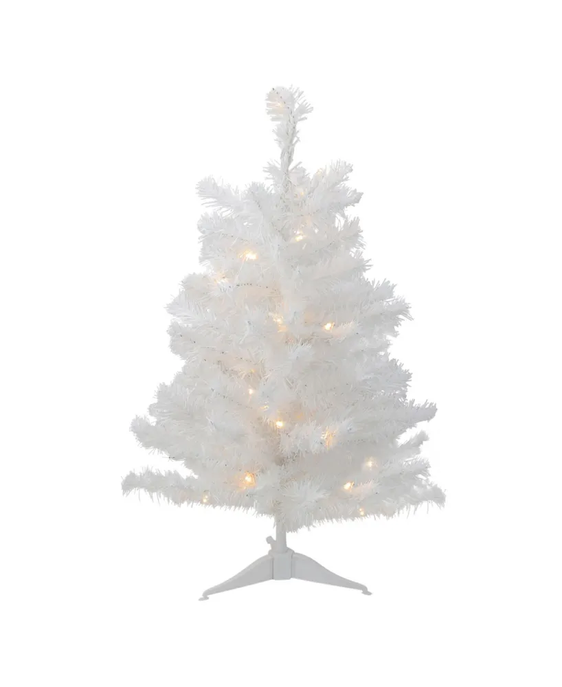Northlight 3' Pre-Lit Led White Pine Artificial Christmas Tree - Clear Lights