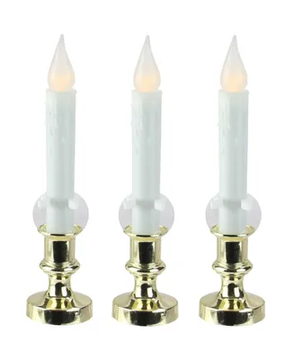 Northlight Set of 3 Battery Operated Led Flickering Window Christmas Candle Lamps 8.5"