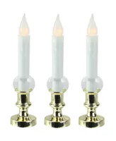 Northlight Set of 3 Battery Operated Led Flickering Window Christmas Candle Lamps 8.5"