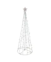 Northlight 6' Red and Green Lighted Twinkling Show Cone Christmas Tree Outdoor Decoration