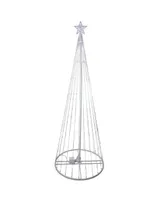 Northlight 6' Pure White Led Lighted Show Cone Christmas Tree Outdoor Decoration