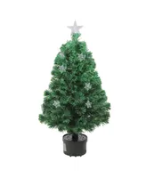 Northlight 3' Pre-Lit Fiber Optic Artificial Christmas Tree with Stars