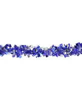 Northlight 12' Lavish Blue and Shiny Silver Boa Christmas Tinsel Garland