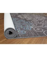 Main Street Rugs Laicos Lai508 Gray 1'10" x 7' Runner Rug