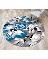 Main Street Rugs Haven Hav9098 6'6" Round Area Rug