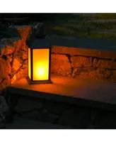 Lumabase Solar Powered Flame Effect Lantern