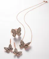 Le Vian Chocolatier Diamond Butterfly Pendant Necklace (1-7/8 ct. t.w.) in 14k Rose Gold or Yellow Gold.