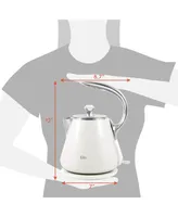 Elite Platinum 1.2L Cool-Touch Stainless Steel Electric Kettle, White