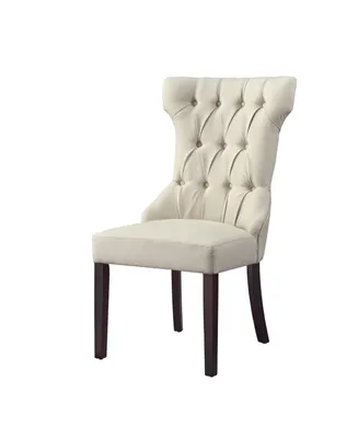 Inspired Home Alexa Upholstered Wingback Tufted Dining Chair Set of 2