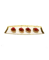 Classic Touch Porcelain Oblong Tray with Rim