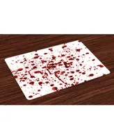 Ambesonne Horror Place Mats, Set of 4