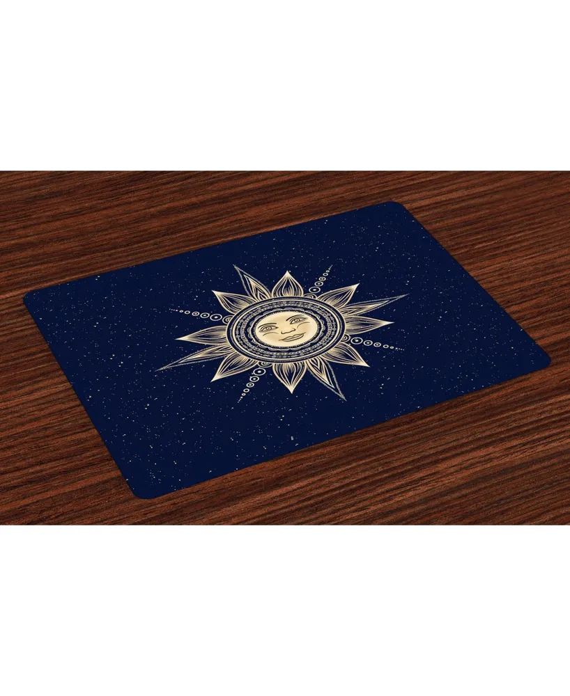Ambesonne Psychedelic Place Mats, Set of 4
