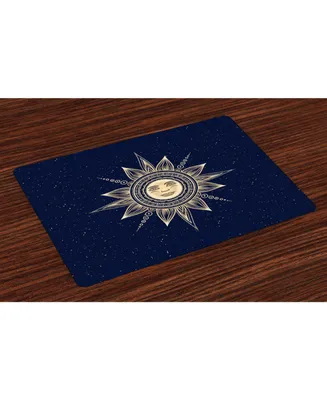 Ambesonne Psychedelic Place Mats, Set of 4