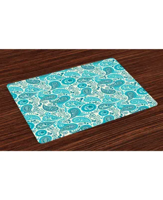 Ambesonne Turquoise Place Mats, Set of 4