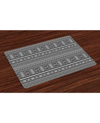 Ambesonne Afghan Place Mats, Set of 4