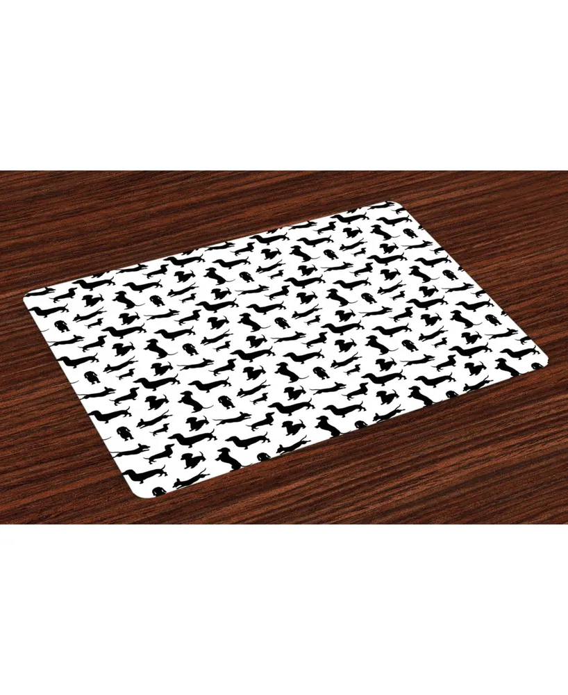 Ambesonne Dog Lover Place Mats, Set of 4