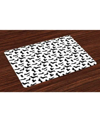 Ambesonne Dog Lover Place Mats, Set of 4