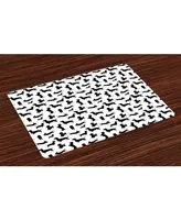 Ambesonne Dog Lover Place Mats, Set of 4