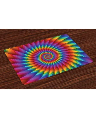 Ambesonne Trippy Place Mats, Set of 4