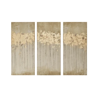 Madison Park Sandy Forest 3-Pc. Gel/Foil-Embellished Canvas Print Set