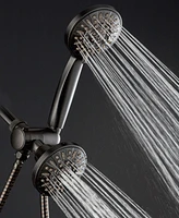 AquaDance High-Pressure 48-Setting Dual Shower Head Combo with Extra-long 6 Foot Hose