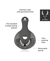 Viski Black Gunmetal Hawthorne Strainer