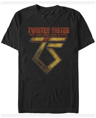 Fifth Sun Twisted Sister Men's Metal Rock N Roll Logo Short Sleeve T-Shirt