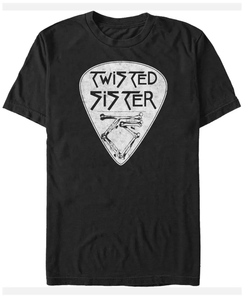 Fifth Sun Twisted Sister Men's Guitar Pick Logo Short Sleeve T-Shirt