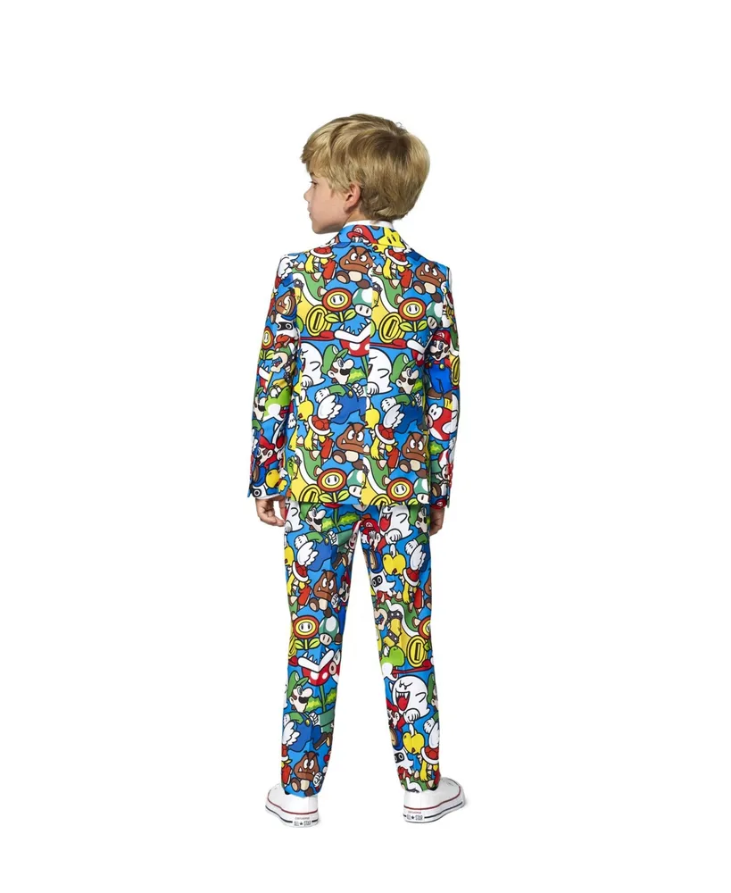 Opposuits Toddler and Little Boys Super Mario Licensed Suit