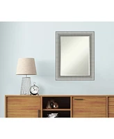 Amanti Art Elegant Brushed Framed Bathroom Vanity Wall Mirror
