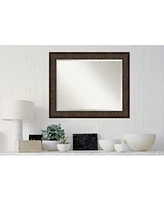 Amanti Art Ridge Framed Bathroom Vanity Wall Mirror, 33.5" x 27.50"