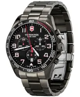 Victorinox Men's Chronograph Fieldforce Sport Gray Pvd Stainless Steel Bracelet Watch 42mm