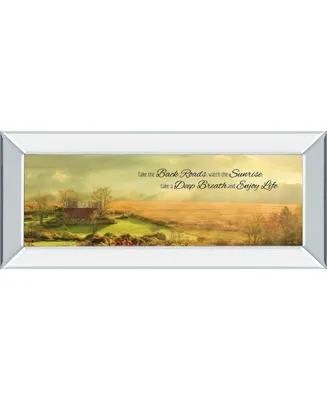 Classy Art Enjoy Life by Lori Deiter Mirror Framed Print Wall Art, 18" x 42"