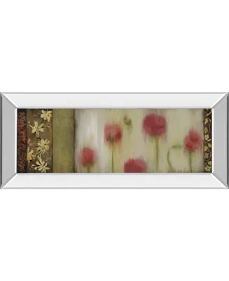 Classy Art Rain Flower Ii by Dysart Mirror Framed Print Wall Art, 18" x 42"