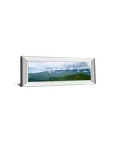 Classy Art Misty Mountains Ii by Kames Mcloughlin Mirror Framed Print Wall Art, 18" x 42"