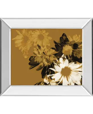 Classy Art Golden Bloom Ii by Mirror Framed Print Wall Art, 22" x 26"