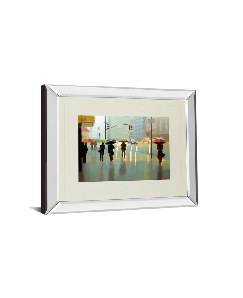Classy Art New York Reality by Tate Hamilton Mirror Framed Print Wall Art, 34" x 40"