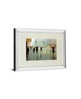 Classy Art New York Reality by Tate Hamilton Mirror Framed Print Wall Art, 34" x 40"