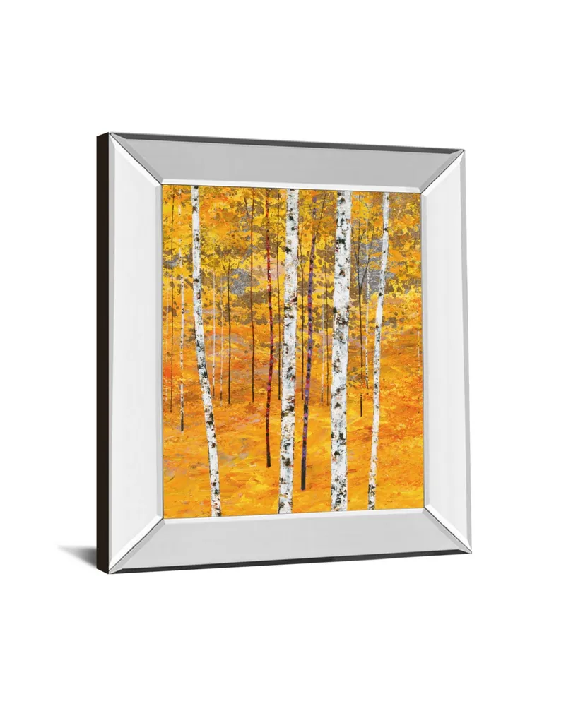 Classy Art Iridescent Trees Iv by Alex Jawdokimov Mirror Framed Print Wall Art, 22" x 26"