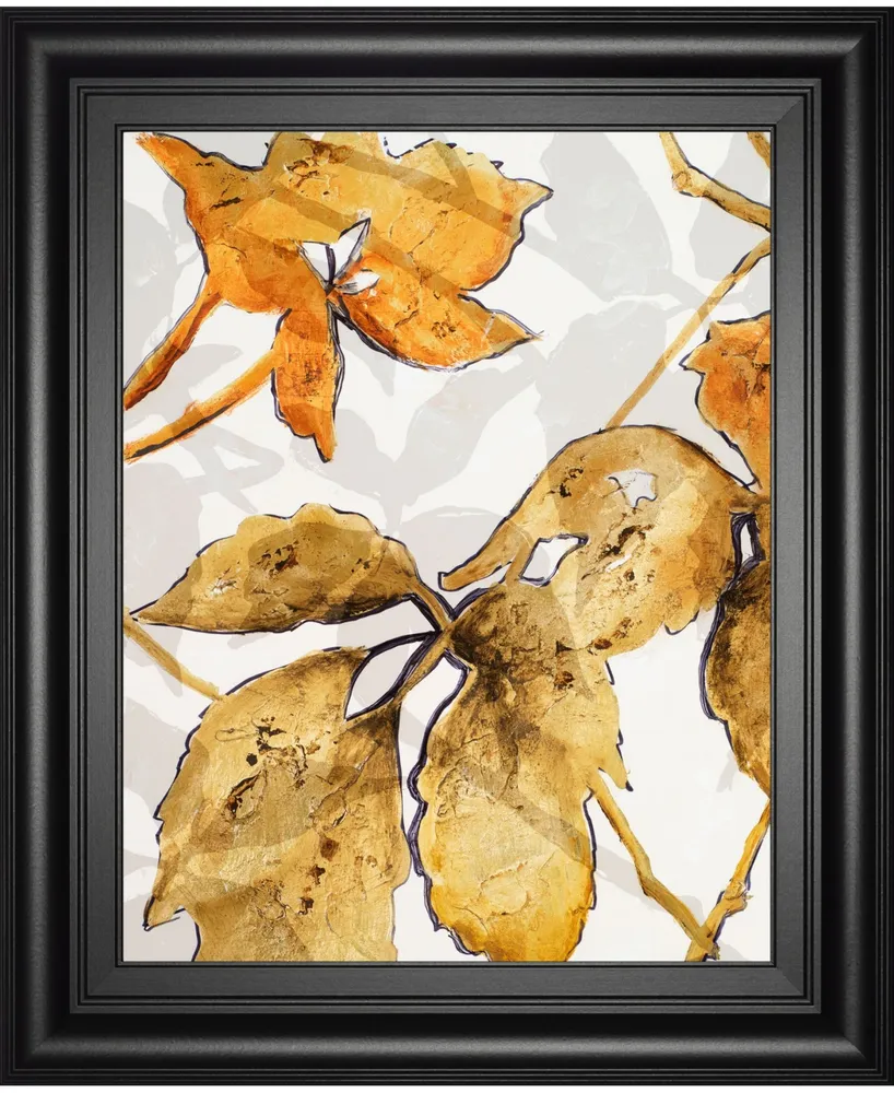 Classy Art Gold Shadows Ii by Patricia Pinto Framed Print Wall Art, 22" x 26"