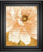 Classy Art Beautiful Cream Peonies Script Ii by Patricia Pinto Framed Print Wall Art, 22" x 26"