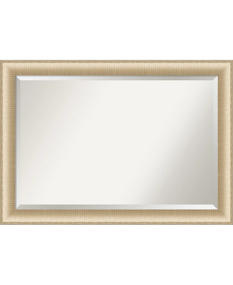 Amanti Art Elegant Brushed Honey Framed Bathroom Vanity Wall Mirror, 40.75" x 28.75"