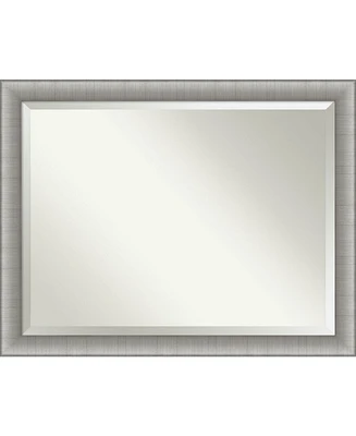 Amanti Art Elegant Brushed Framed Bathroom Vanity Wall Mirror, 44.75" x 34.75"