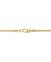 22" Round Box Link Chain Necklace (1-1/2mm) in 14k Gold