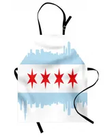 Ambesonne Chicago Skyline Apron